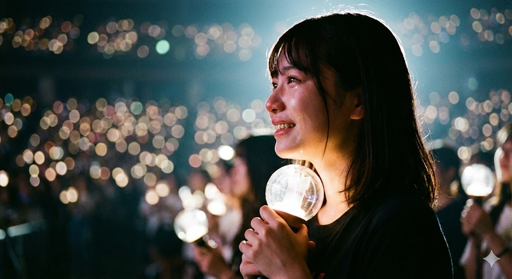 アイドルに熱狂する女性