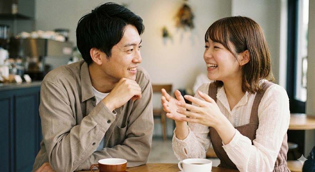 会話を楽しむ男女