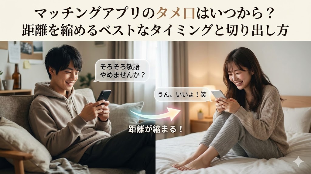 男女がスマホでやり取りする様子